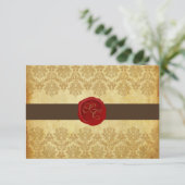 PixDezines rsvp +Pique Lace Damask+Wax Seal (Staand voorkant)