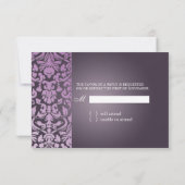 PixDezines rsvp plum flora demask/diy background Kaartje (Achterkant)