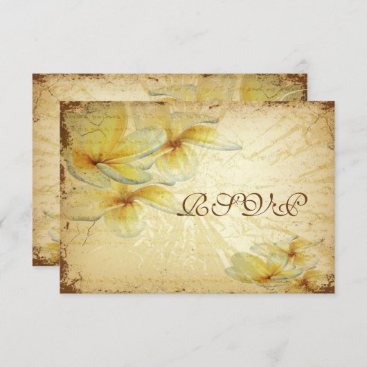 PixDezines rsvp  Plumeria (Voorkant / Achterkant)