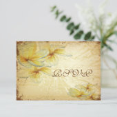 PixDezines rsvp  Plumeria Kaartje (Staand voorkant)