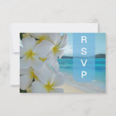 PixDezines RSVP PLUMERIA LEI/BEACH Kaartje (Voorkant)