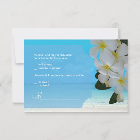 PixDezines rsvp Plumeria Lei/strand (Achterkant)