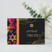 PixDezines rsvp Psychedelic Stars, Bat Mitzvah (Staand voorkant)
