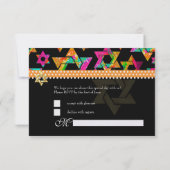 PixDezines rsvp Psychedelic Stars, Bat Mitzvah (Achterkant)