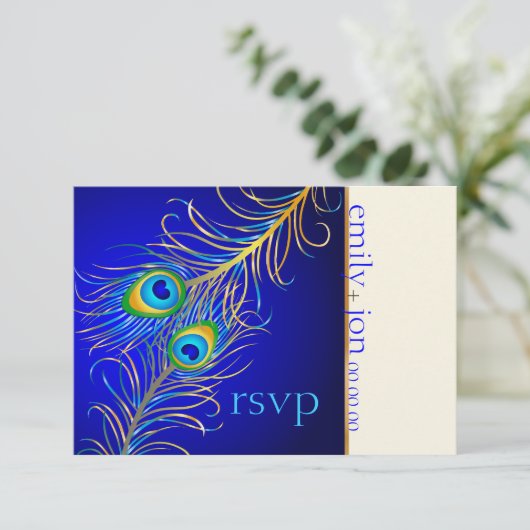 PixDezines RSVP psychedelische pauw/kobalt blauw (Staand voorkant)