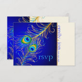 PixDezines RSVP psychedelische pauw/kobalt blauw (Voorkant / Achterkant)