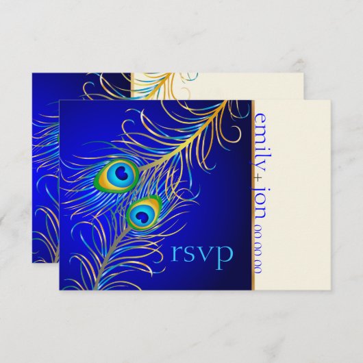 PixDezines RSVP psychedelische pauw/kobalt blauw (Voorkant / Achterkant)