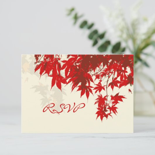 PixDezines Rsvp Red Maple Leaves/herfst (Staand voorkant)