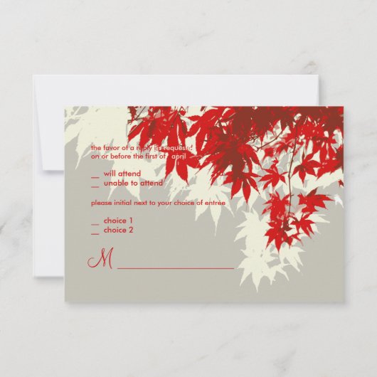 PixDezines Rsvp Red Maple Leaves/herfst (Achterkant)