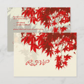 PixDezines Rsvp Red Maple Leaves/herfst (Voorkant / Achterkant)