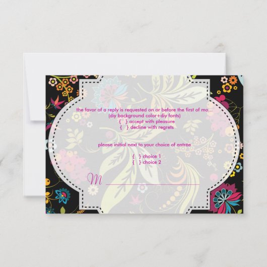 PixDezines rsvp retro floral/DIY achtergrondkleur (Achterkant)