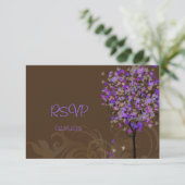 PixDezines rsvp retro violet ahorebomen (Staand voorkant)