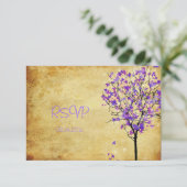 PixDezines rsvp retro violet ahorebomen (Staand voorkant)