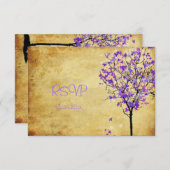 PixDezines rsvp retro violet ahorebomen (Voorkant / Achterkant)