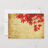 PixDezines Rsvp  Rode Maple Bladeren/herfst Kaartje (Achterkant)