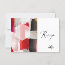 PixDezines RSVP Rode Waterverf Bat Mitzvah ✡