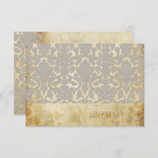 PixDezines RSVP +ROMANTIC FLORA DAMASK (Voorkant / Achterkant)
