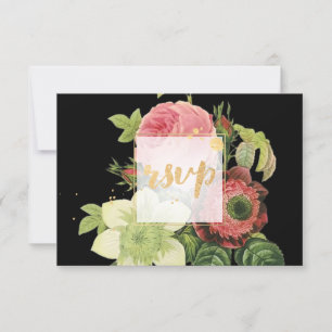 PixDezines RSVP Roos Garden/Gold/Faux Foil