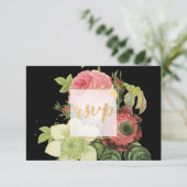 PixDezines RSVP Roos Garden/Gold/Faux Folie (Staand voorkant)