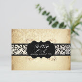 PixDezines rsvp  Rossi Damask, Champagne (Staand voorkant)