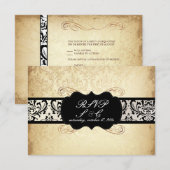 PixDezines rsvp  Rossi Damask, Champagne (Voorkant / Achterkant)