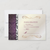 PixDezines rsvp Rossi Damask, Champagne+Plum (Achterkant)