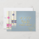 PixDezines RSVP Roze/BlueTallits/B'nai Mitzvah (Achterkant)