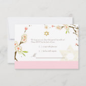 PixDezines rsvp roze cherry blossom/Bat Mitzvah (Achterkant)