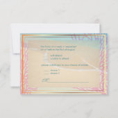 PixDezines rsvp roze koraal+zeester, strandpartij (Achterkant)