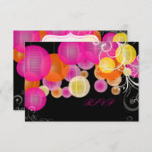 PixDezines rsvp roze/oranje/gele lantaarns (Voorkant / Achterkant)