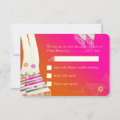 PixDezines RSVP Roze/Sinaasappel B'not mitzvah (Achterkant)