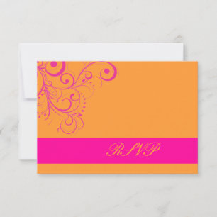 PixDezines rsvp Roze Swirls/DIY achtergrondkleur! Kaartje