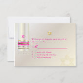 PixDezines RSVP Roze Tallit Bat Mitzvah Kaartje (Voorkant)