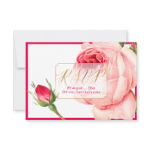 PixDezines RSVP  Rozen/Faux Gold/DIY Lijst