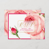 PixDezines RSVP Rozen/Faux Gold/DIY Lijst (Voorkant / Achterkant)