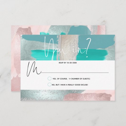 PixDezines RSVP Sage Koraal, Kleurenblok (Voorkant / Achterkant)