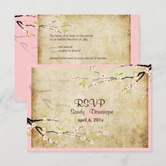 PixDezines rsvp  Sakura (Voorkant / Achterkant)