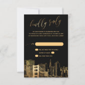 PixDezines RSVP San Francisco Skyline/Faux Gold (Achterkant)