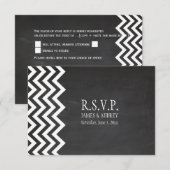 PixDezines rsvp schoolbord+chevron Kaartje (Voorkant / Achterkant)