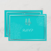 PixDezines rsvp Seahorse+Coral/diy kleur (Voorkant / Achterkant)