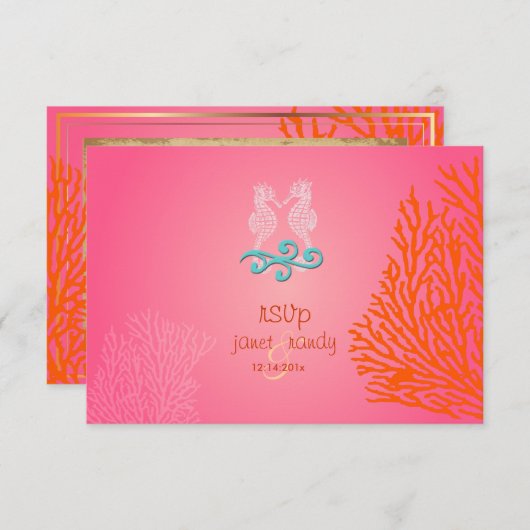 PixDezines rsvp Seahorse, strandpartij (Voorkant / Achterkant)