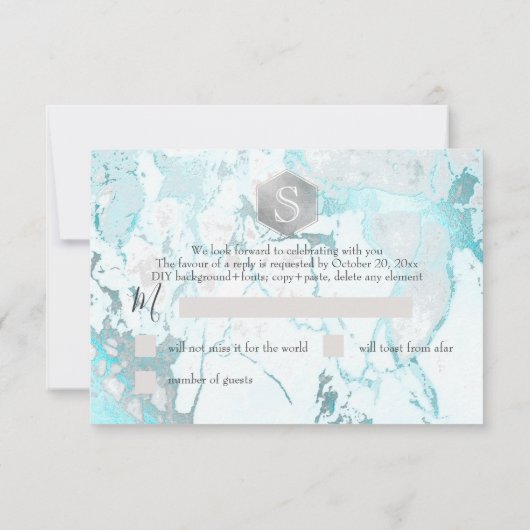 PixDezines RSVP Silver Honeycomb Bar Mitzvah ✡ (Achterkant)