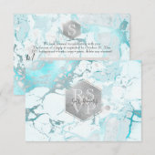 PixDezines RSVP Silver Honeycomb Bar Mitzvah ✡ Kaartje (Voorkant / Achterkant)