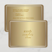 PixDezines rsvp sjabloon/faux metallic (Voorkant / Achterkant)
