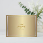 PixDezines rsvp sjabloon/faux metallic Kaartje (Staand voorkant)