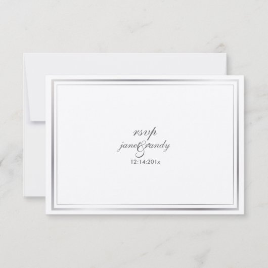 PixDezines rsvp sjabloon/gold+faux zilver (Voorkant)