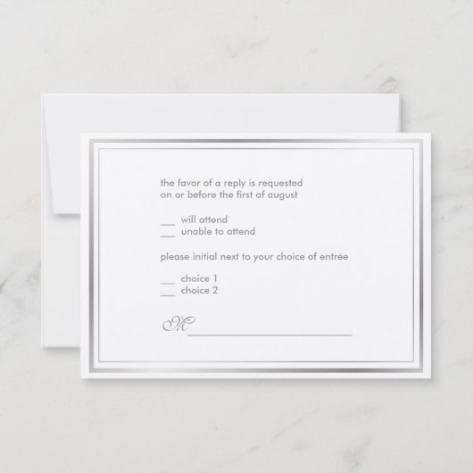 PixDezines rsvp sjabloon/gold+faux zilver (Achterkant)