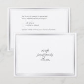 PixDezines rsvp sjabloon/gold+faux zilver Kaartje (Voorkant / Achterkant)