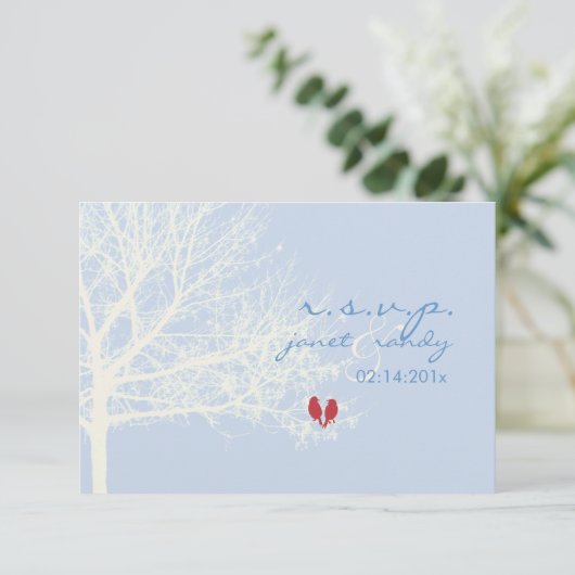 PixDezines rsvp Sneeuwvogels/Winter/DIY kleuren (Staand voorkant)