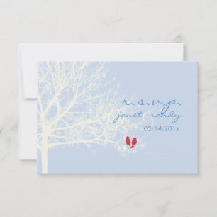 PixDezines rsvp Sneeuwvogels/Winter/DIY kleuren Kaartje